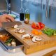 cleenbo Schneidebrett Bambus classic GN mit Edelstahlwanne