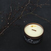 The MoonMoon Company - B2 - Duftkerze: Grapefruit Splash, aus Soja-Kokos Wachs mit Holzdocht - sowie  hochwertigen ätherischen Ölen und Kristallen - in wiederverwendbarem Behälter